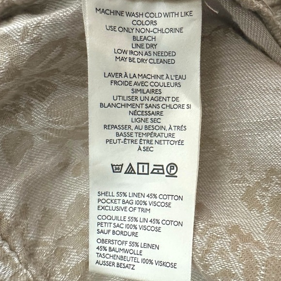 Anthropologie The Somerset Jacquard Pull-On Wide Leg Pants XL Tall NWT Neutral - Picture 12 of 13